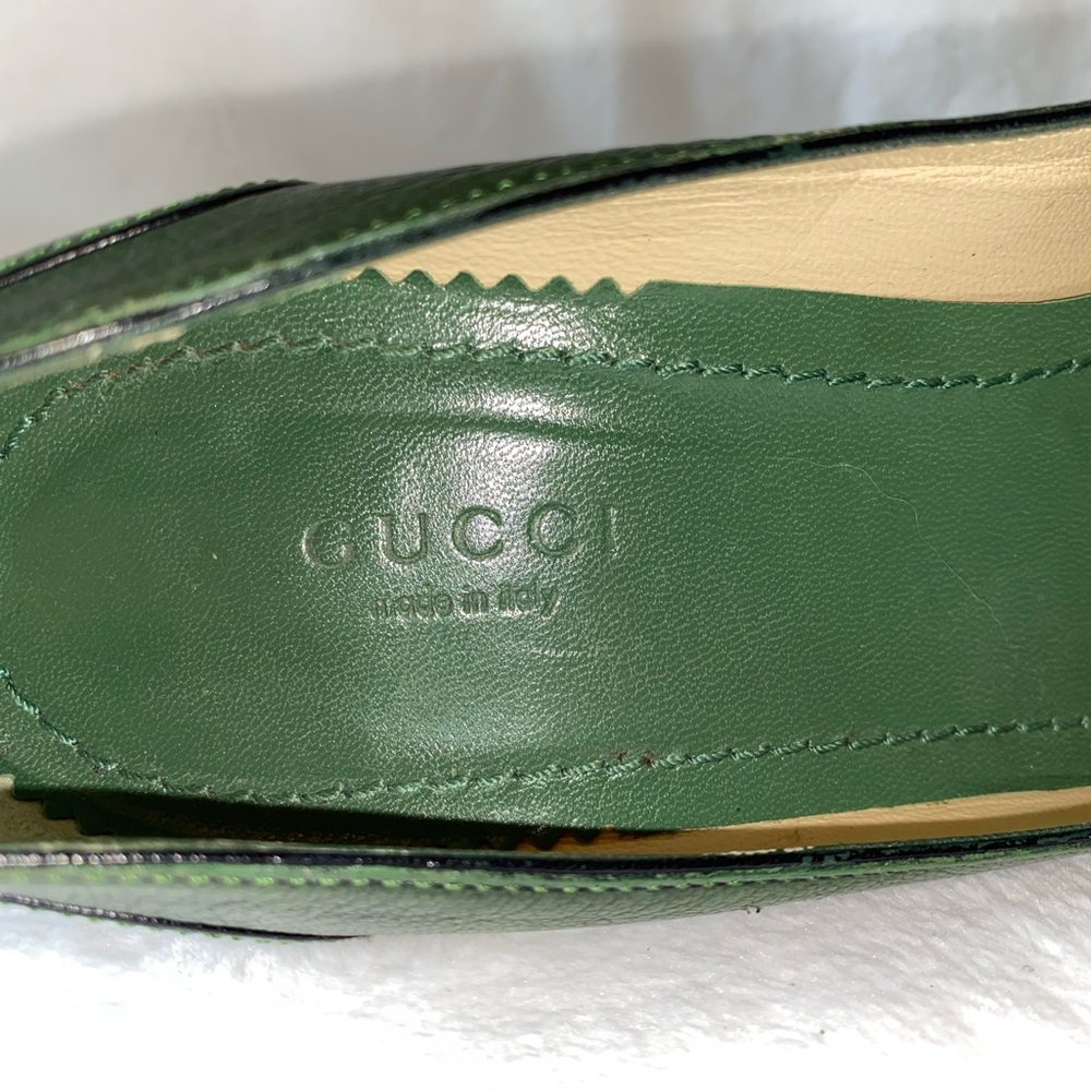 Gucci Green Leather Heels - Picture 6 of 7